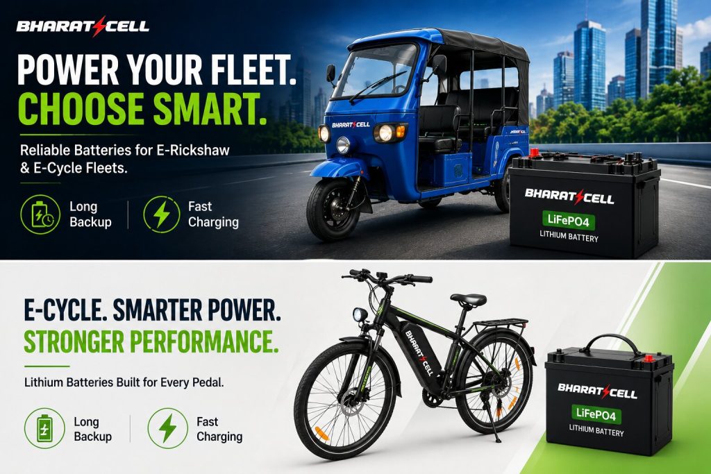 E-Rickshaw & E-Cycle Battery in India